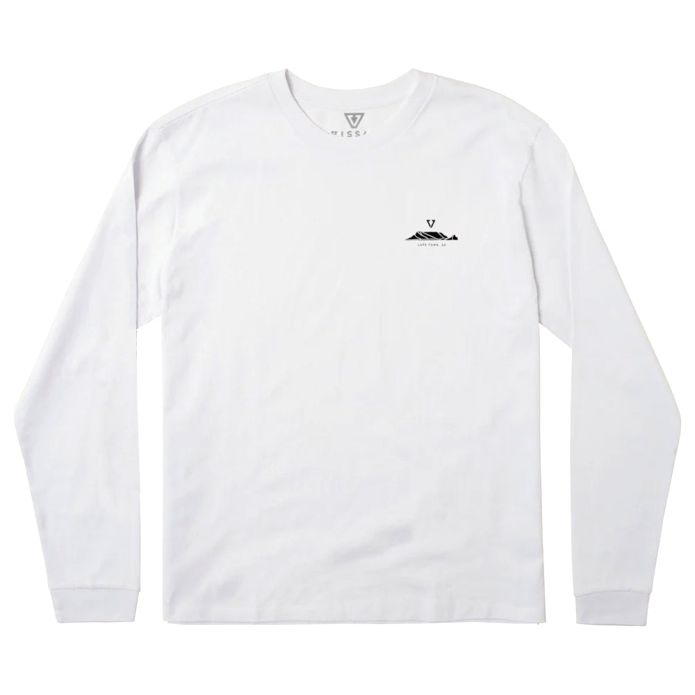 Vissla Mens Cape Town Waves Ls Tee White