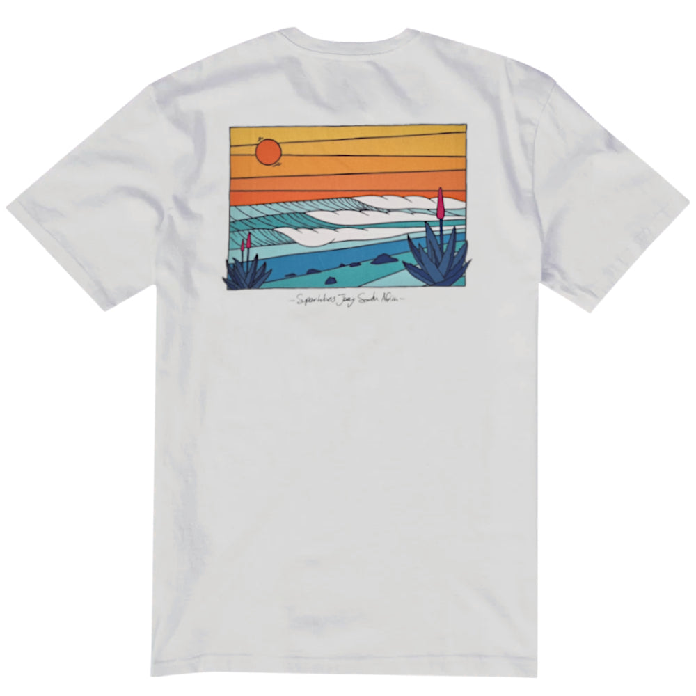 Vissla Mens Larmor X Supers Jbay Ls Tee White