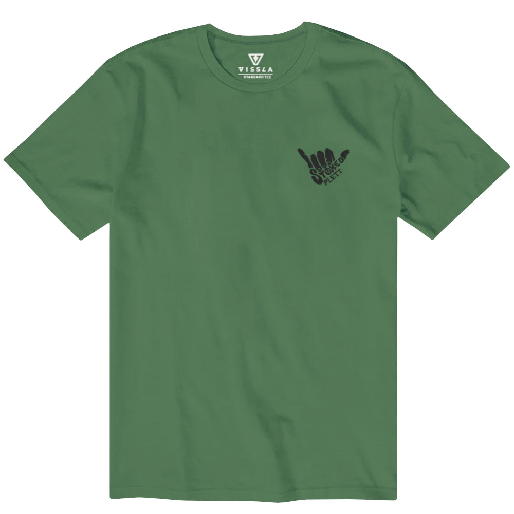 Vissla Mens Stoked Plett Ss Tee Emerald Green