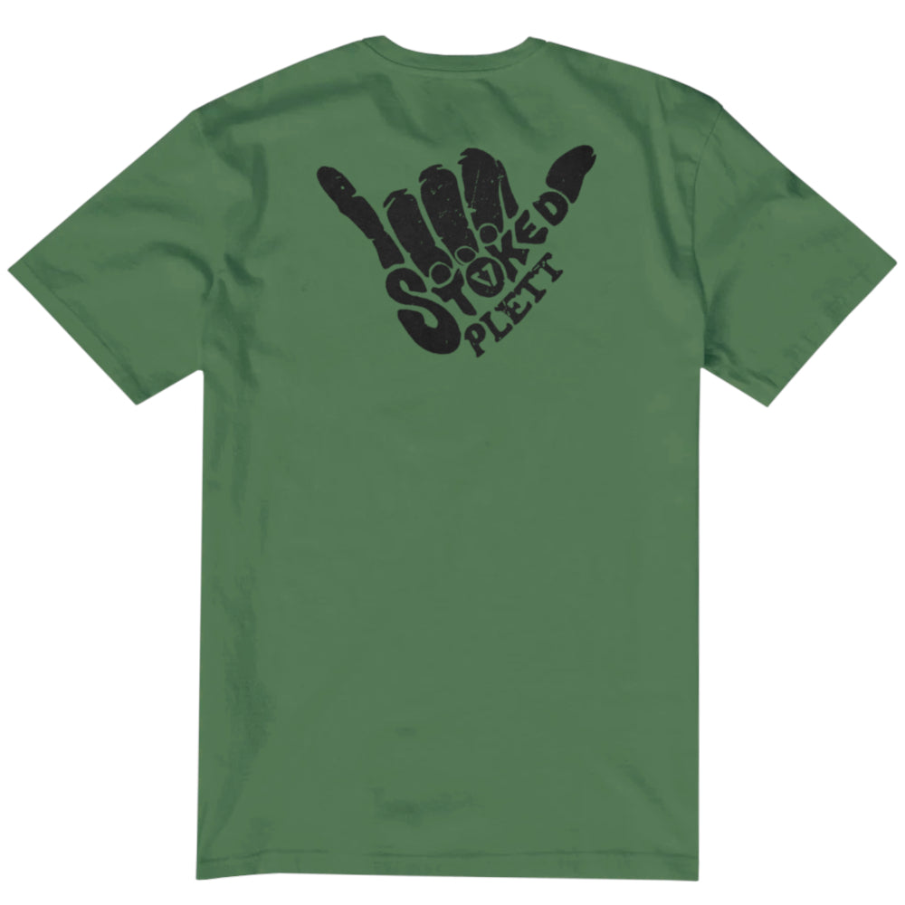 Vissla Mens Stoked Plett Ss Tee Emerald Green