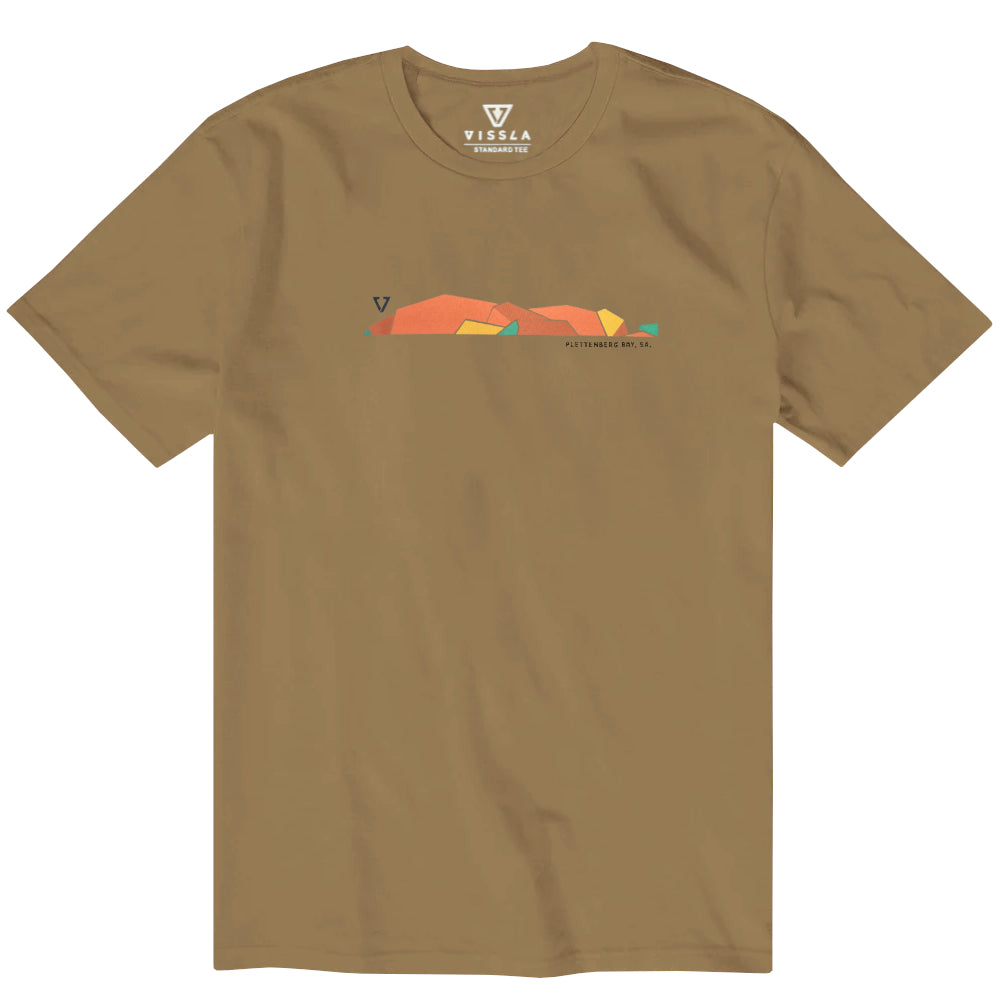 Vissla Mens Larmor X Robberg Plett Ss Tee D Khaki
