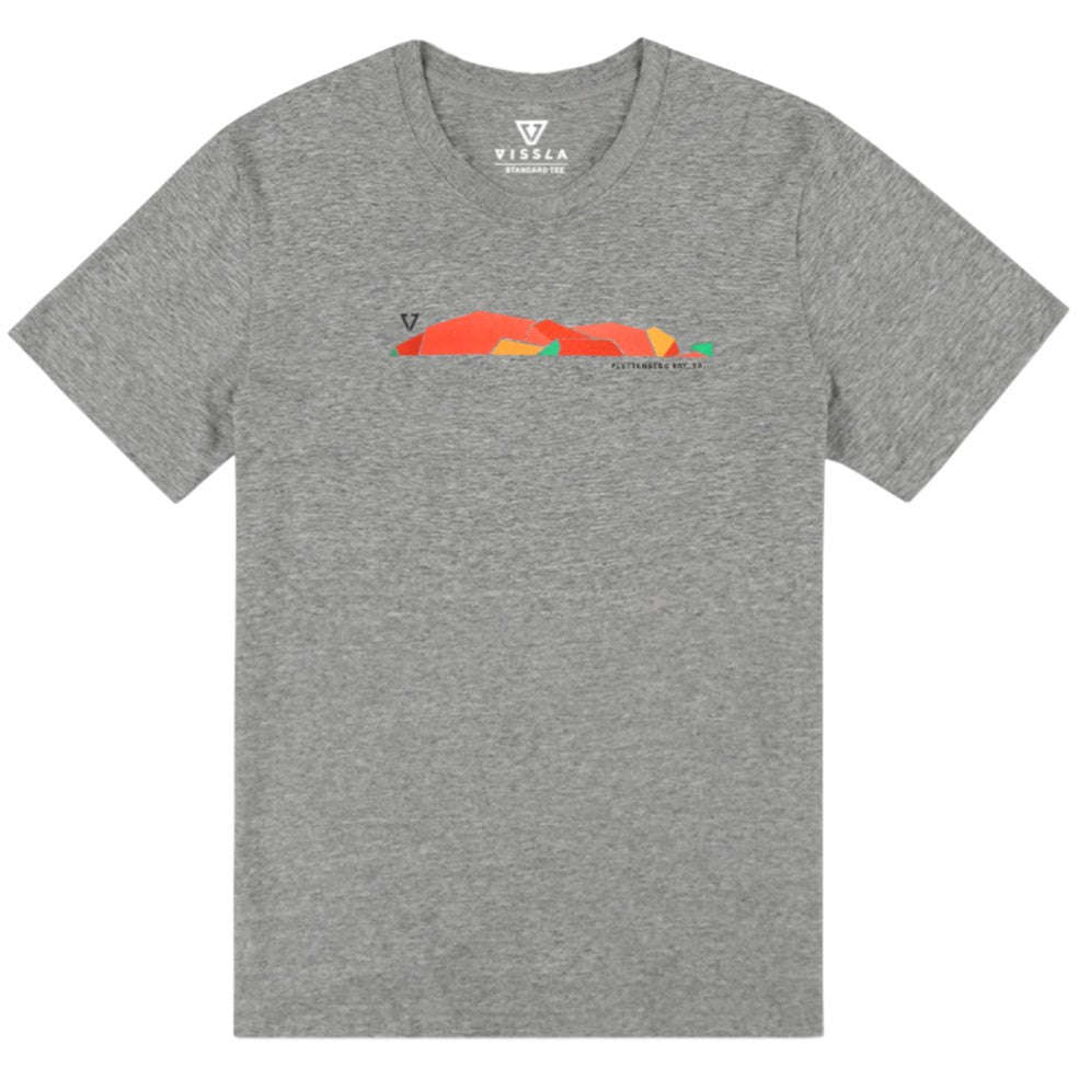 VIssla Mens Robberg Ss Tee Grey Super Marle