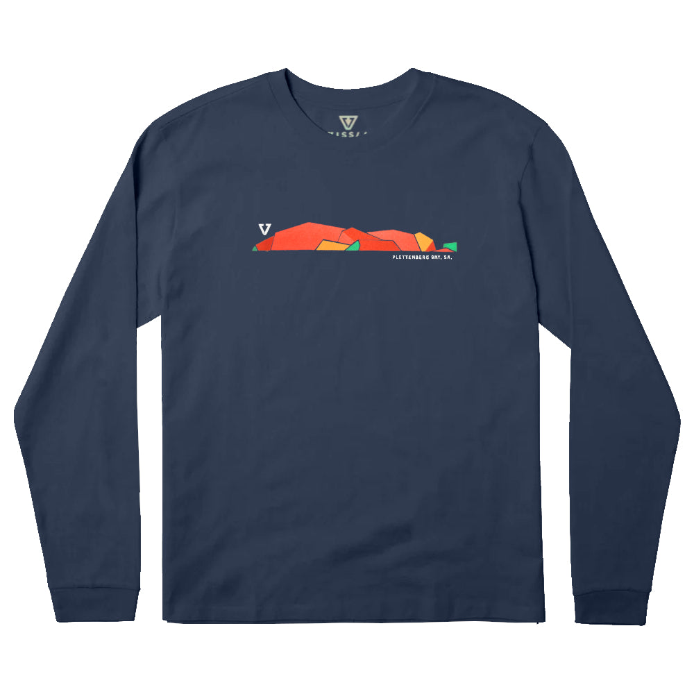 Vissla Mens Larmor X Robberg Plett Ls Dark Denim