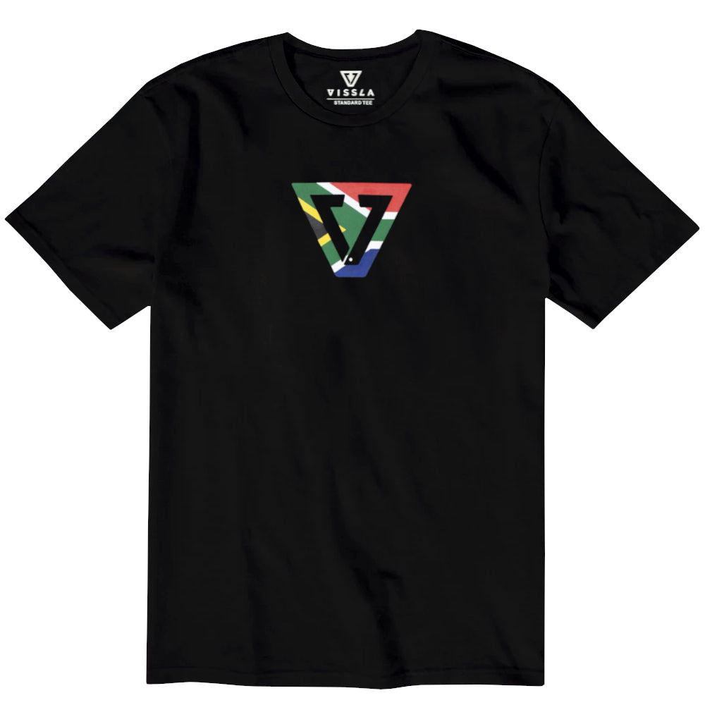Vissla Mens Flag SA Ss Tee Black