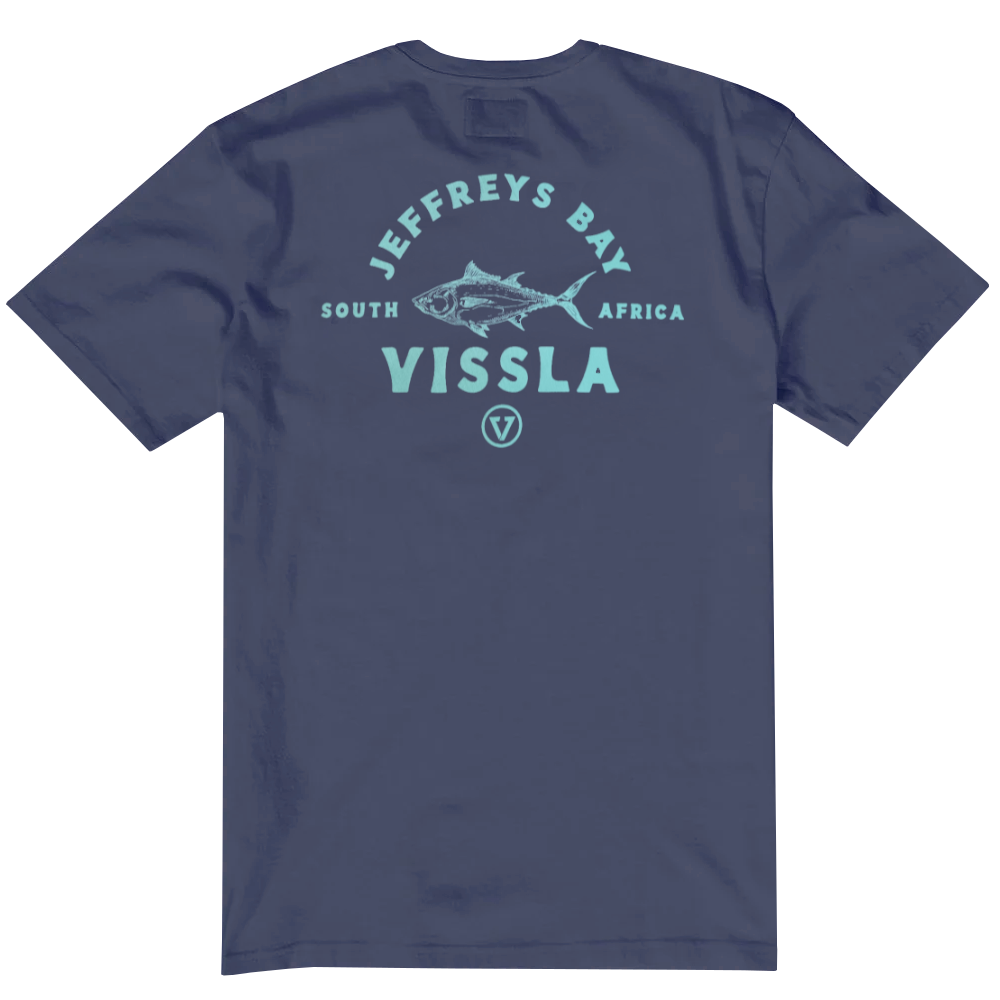 Vissla Mens Jbay Tuna Ss Tee Dark Denim