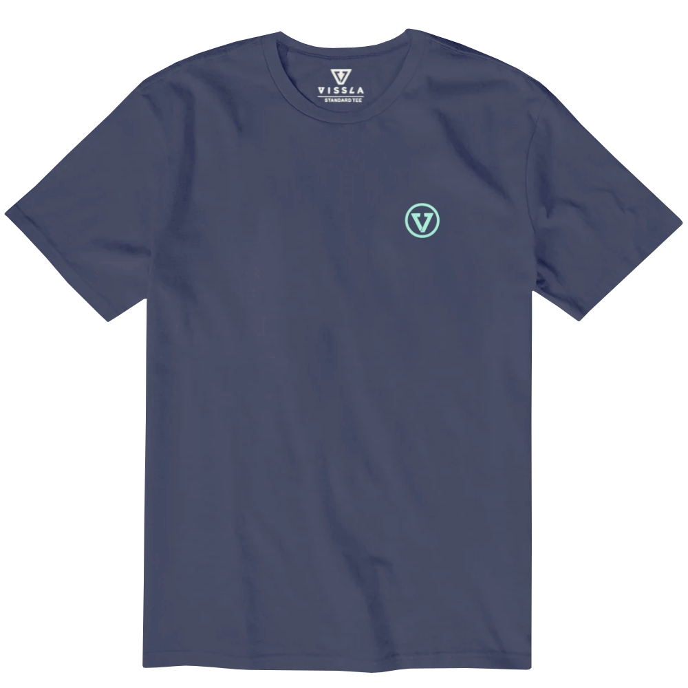 Vissla Mens Jbay Tuna Ss Tee Dark Denim