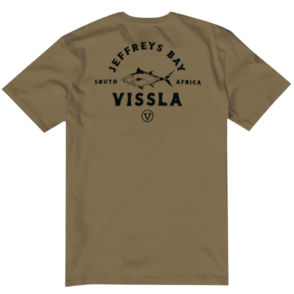 Vissla Mens Jbay Tuna Ss Tee Dark Khaki
