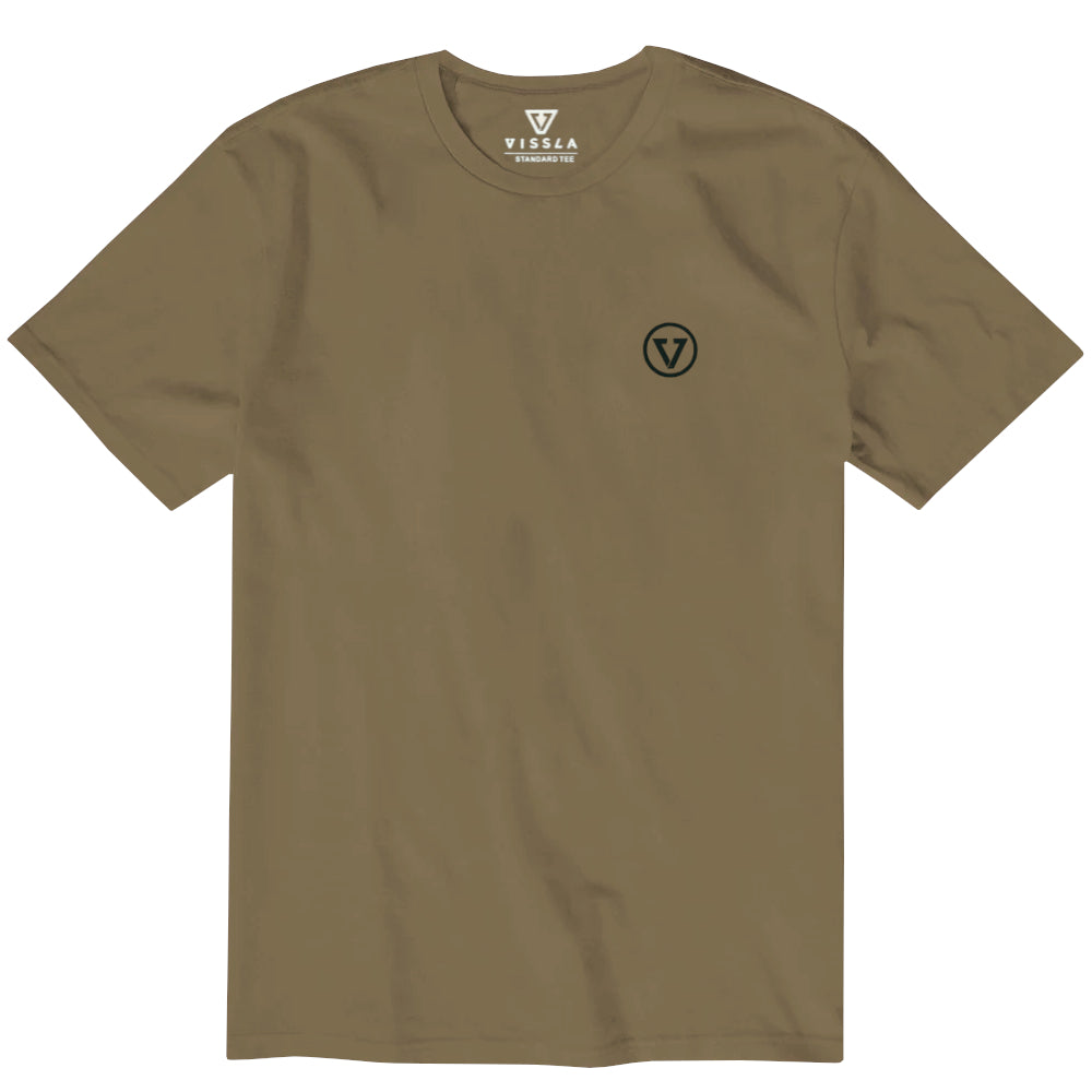 Vissla Mens Jbay Tuna Ss Tee Dark Khaki