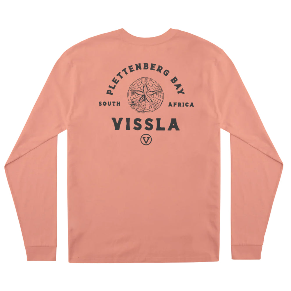 Vissla Mens Plett Pansy Ls Tee Papaya