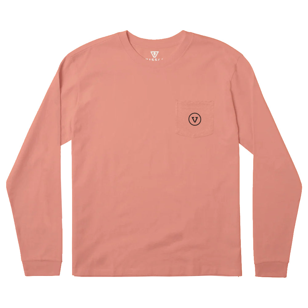 Vissla Mens Plett Pansy Ls Tee Papaya