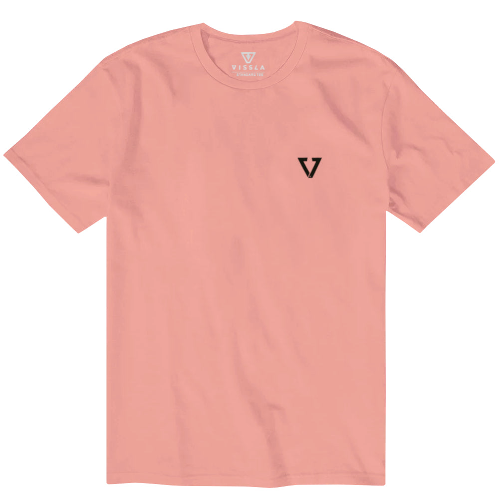 Vissla Mens St Francis Badge Ss Tee Papaya