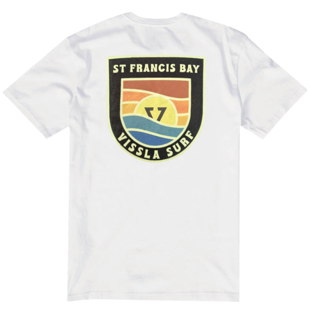 Vissla Mens St Francis Badge Ss Tee White