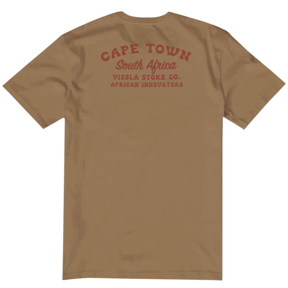 Vissla Mens Cape Town Innovators Ss Tee Dark Khaki