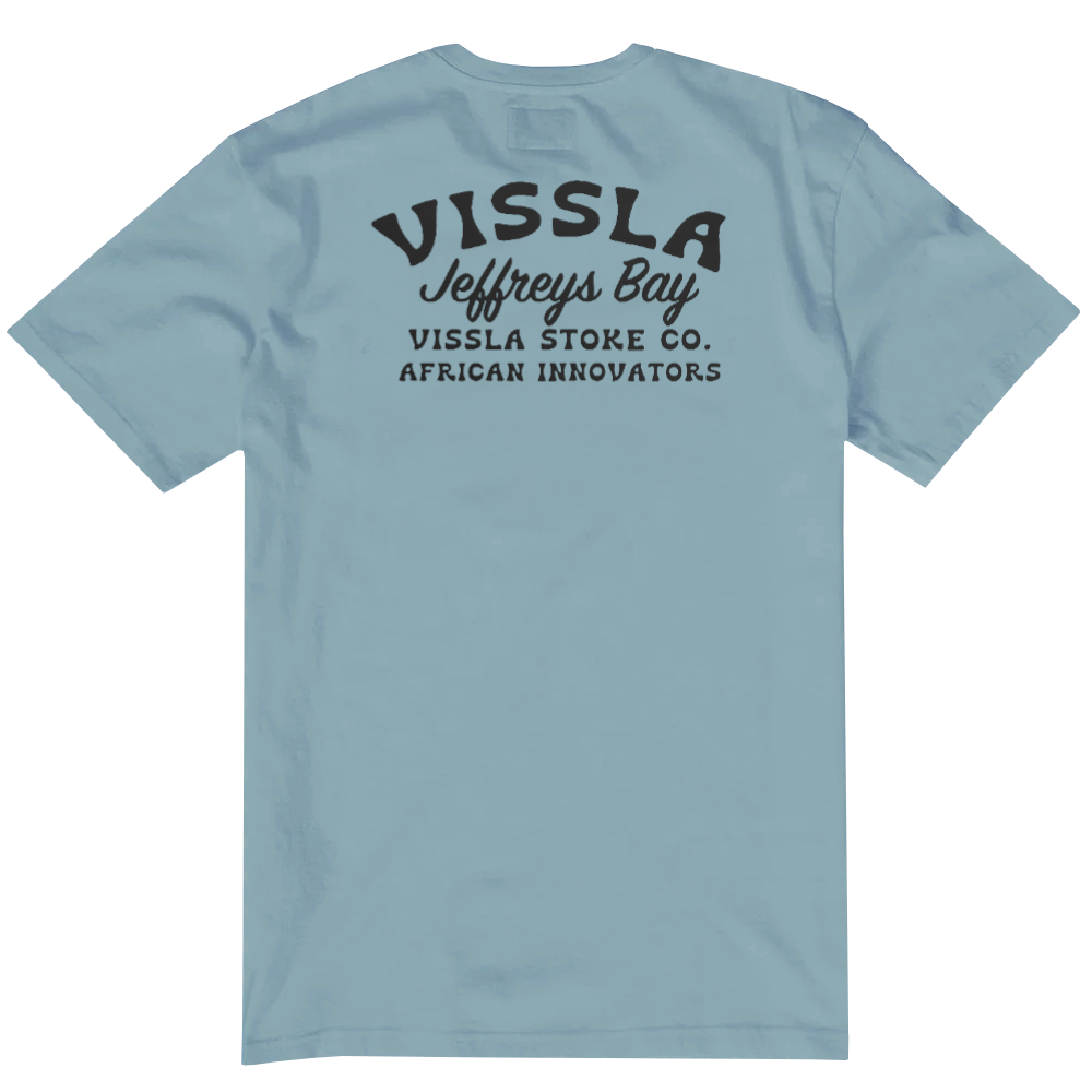 Vissla Mens Jbay Innovators Ss Tee Stone Blue