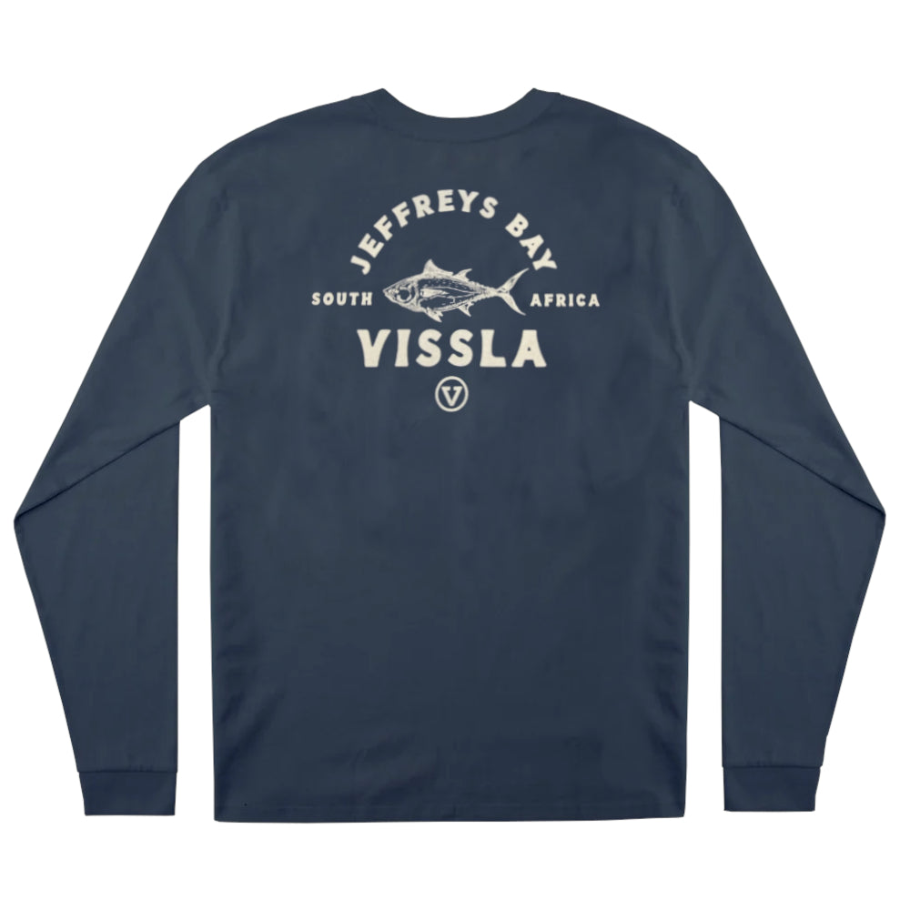 Vissla Mens Jbay Tuna Ls Tee Dark Denim