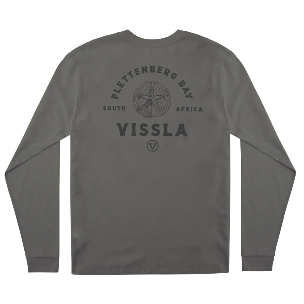 Vissla Mens Plett Pansy Ls Tee Graphite