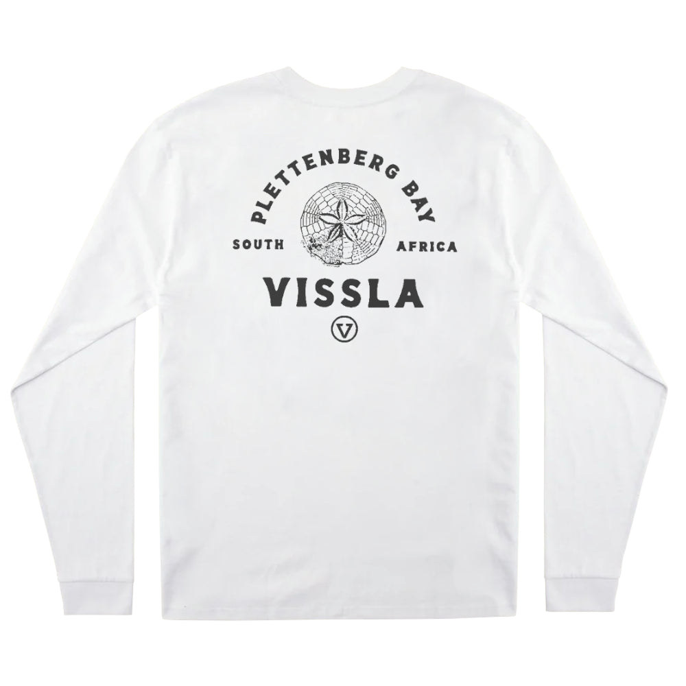 Vissla Mens Plett Pansy Ls Tee White