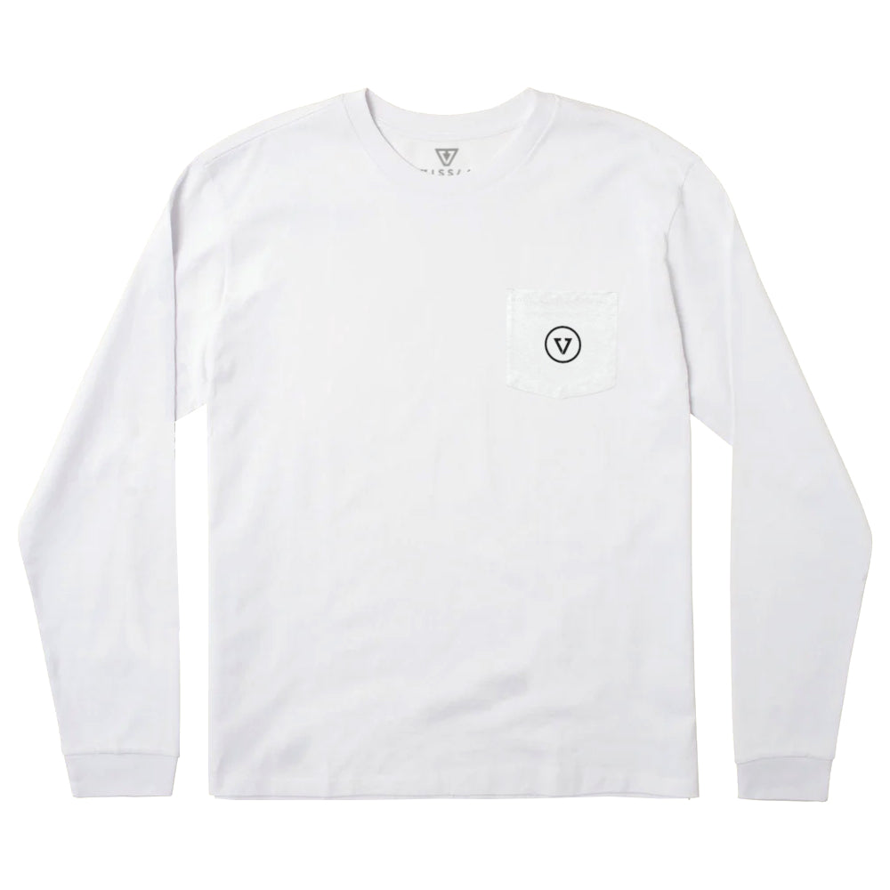 Vissla Mens Plett Pansy Ls Tee White