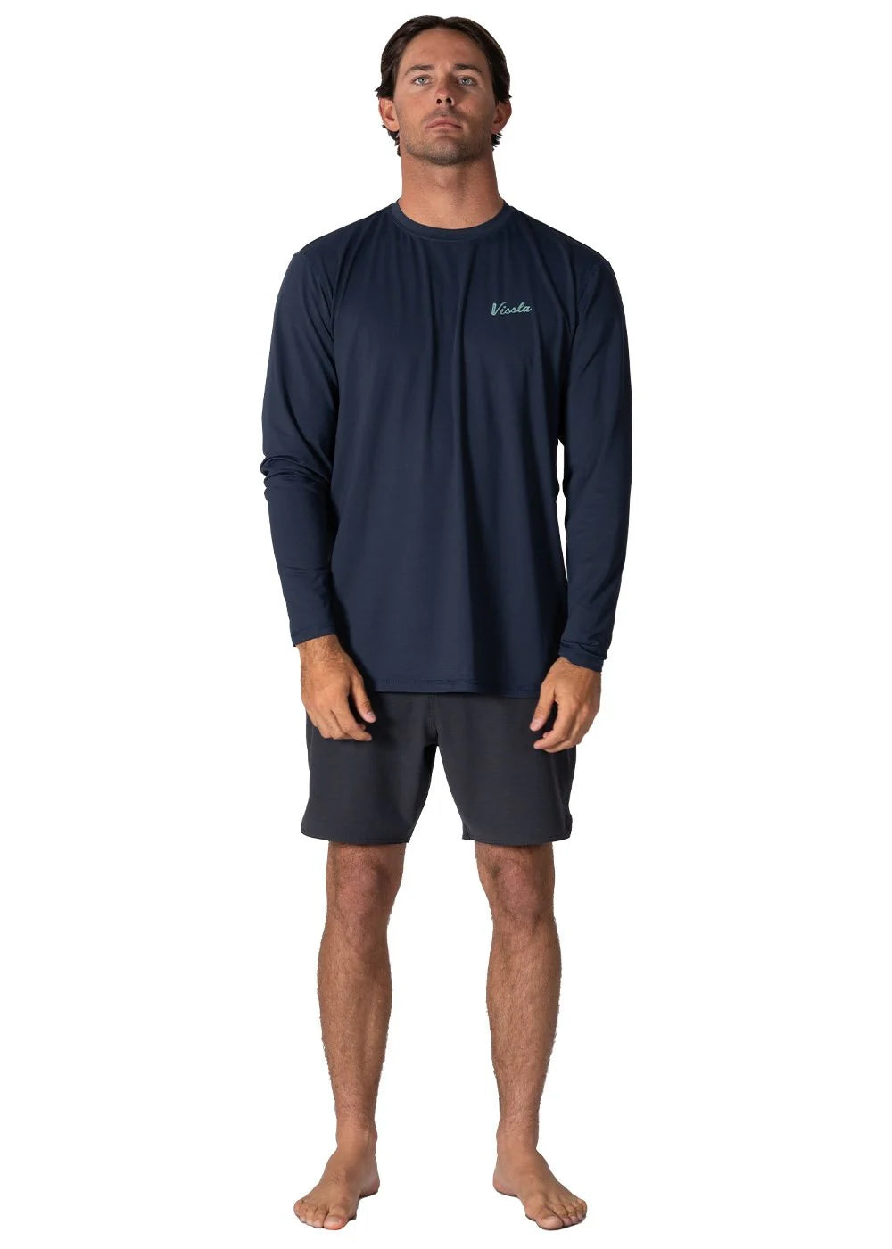 Vissla Mens Pro Comp Ls Lycra Dark Naval