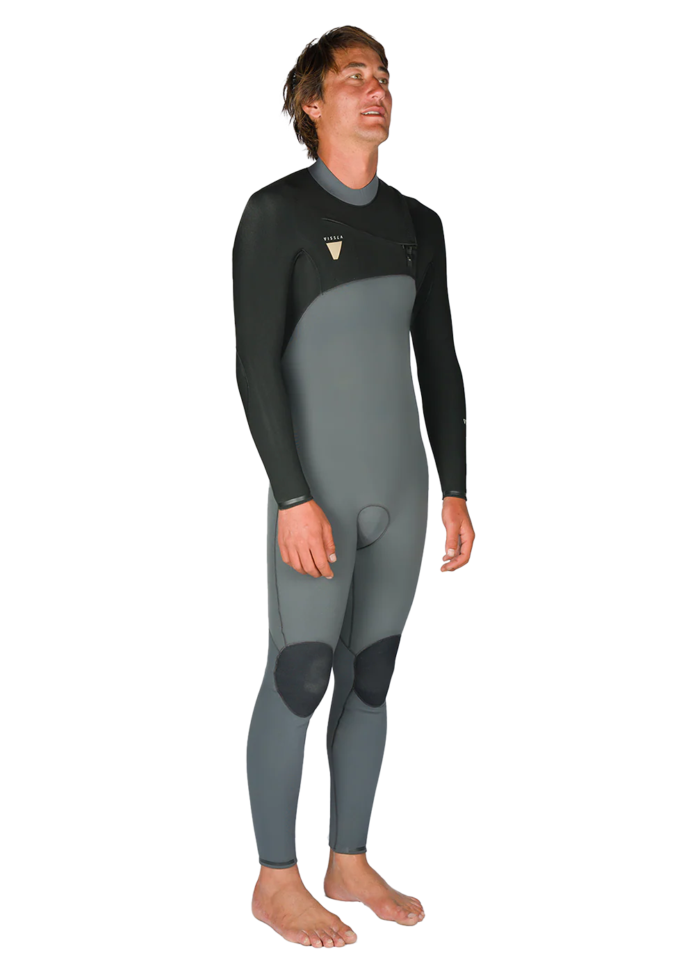 Vissla Mens Natural Seas 3-2 Full Chest Zip Coal