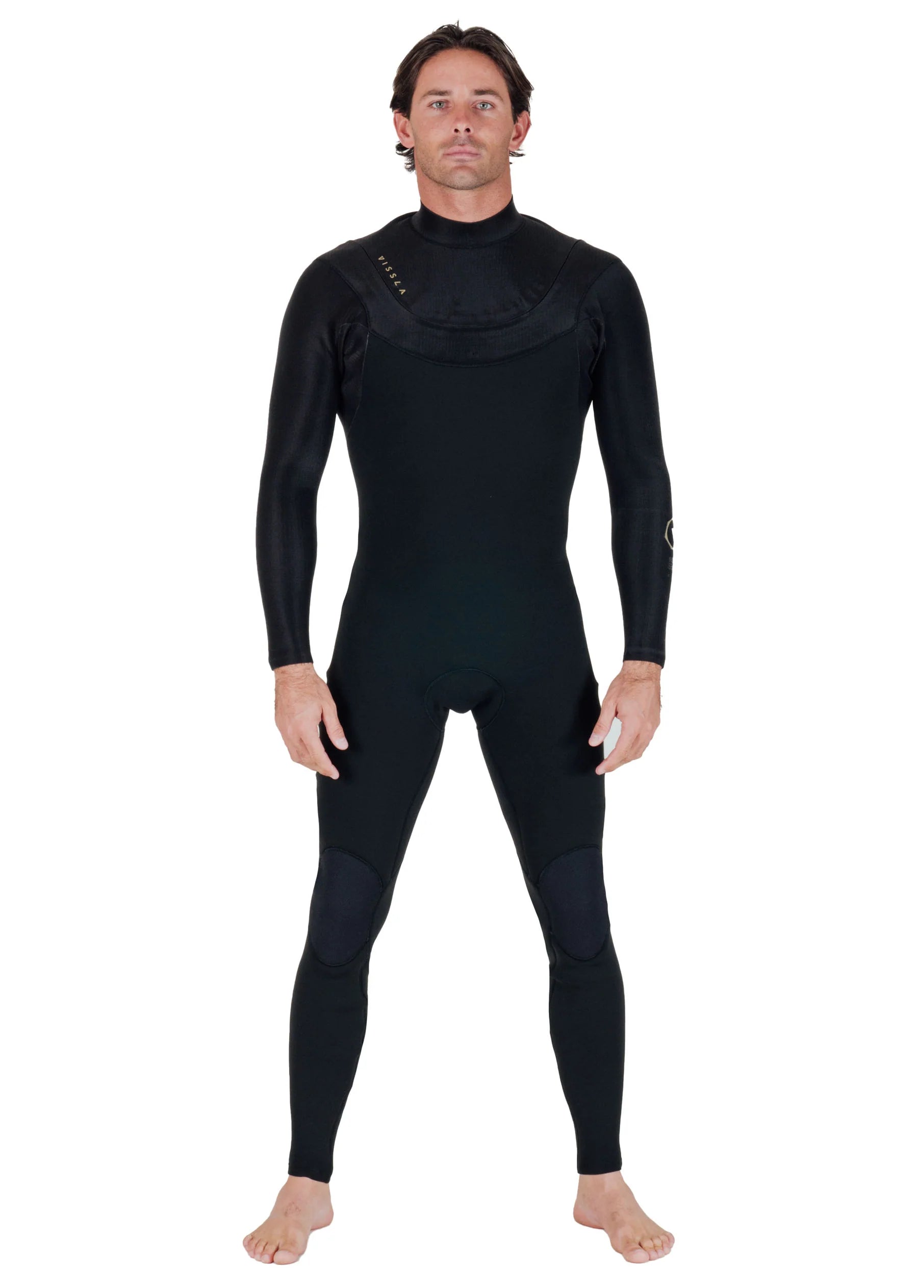 Vissla Mens New Seas 4-3 U-Zip Wetsuit Black 2