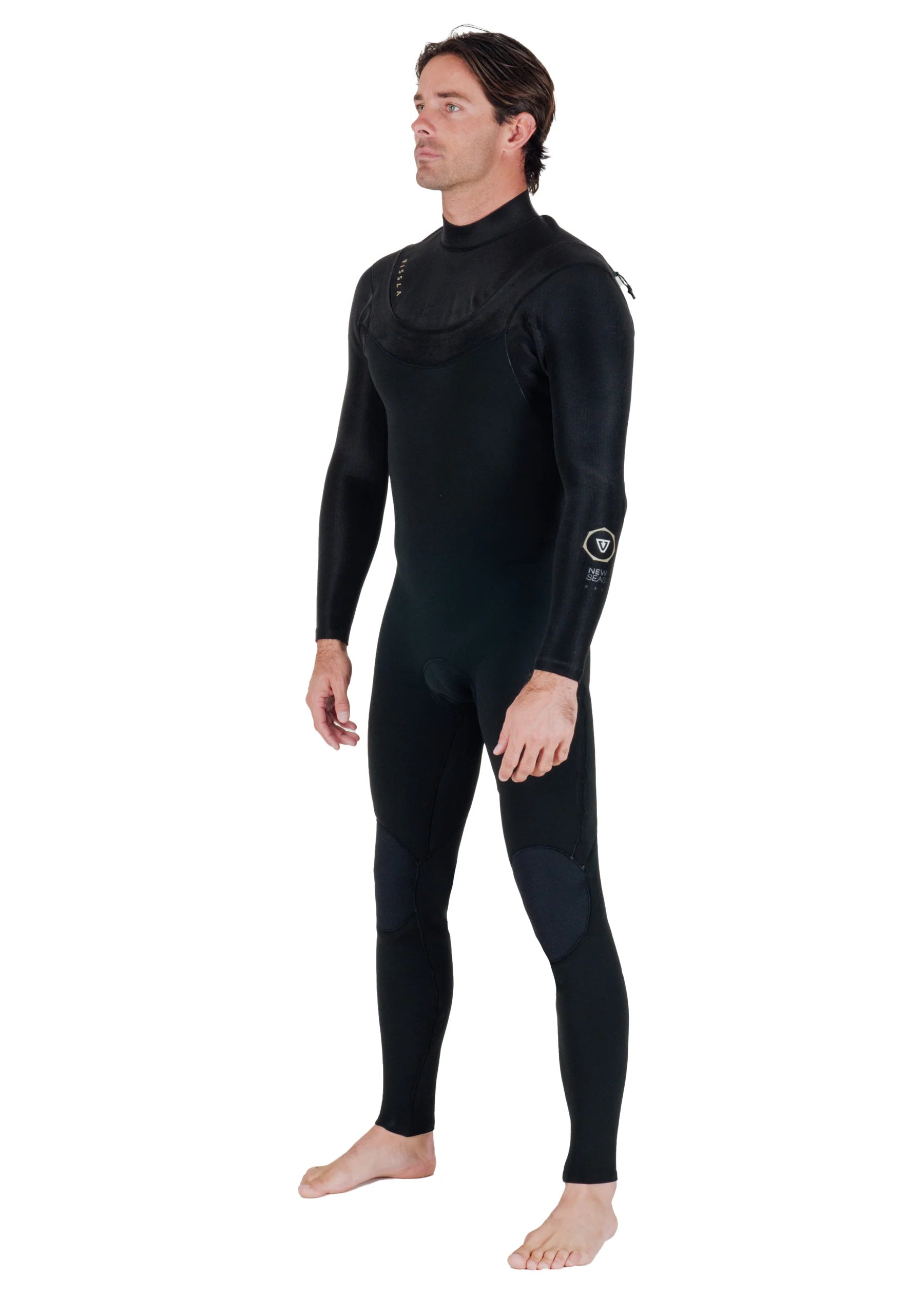 Vissla Mens New Seas 4-3 U-Zip Wetsuit Black 2