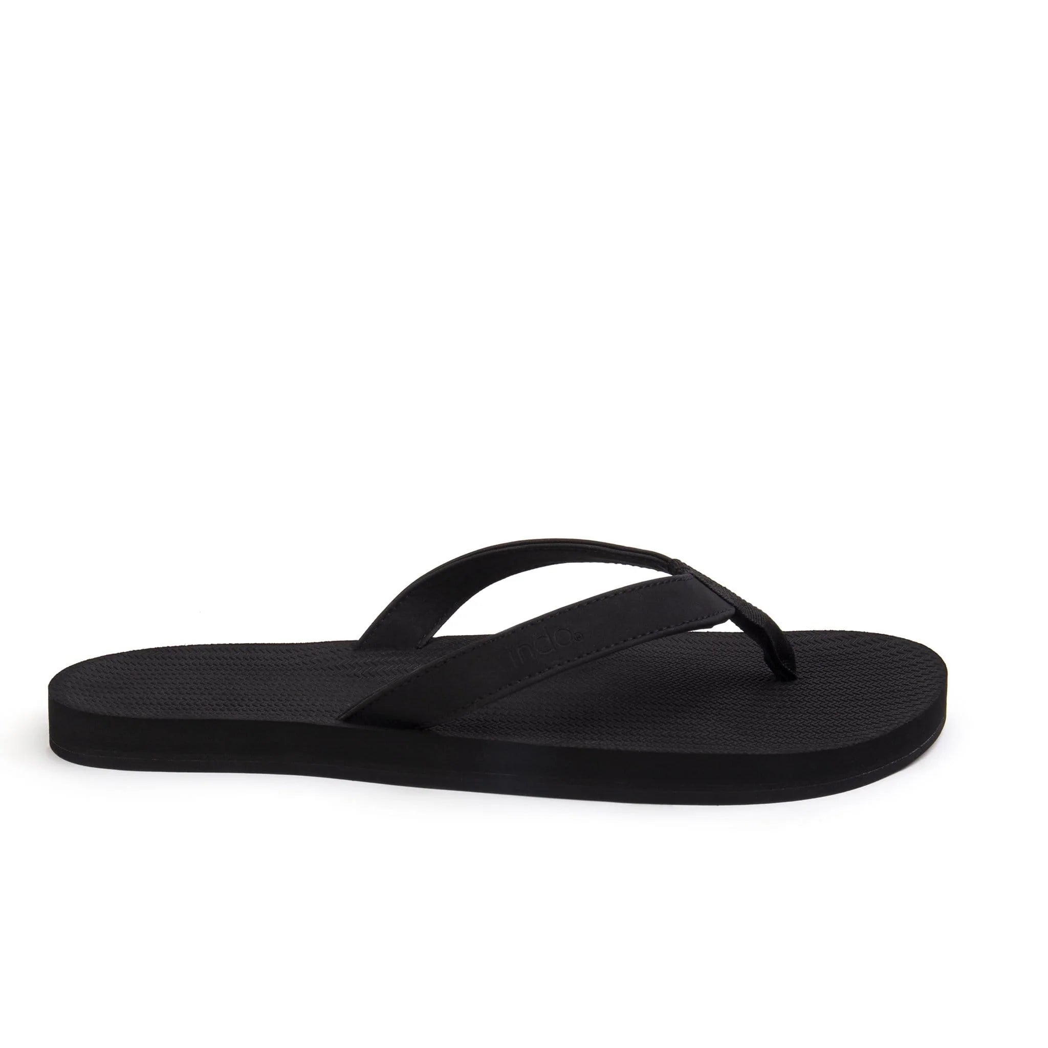 Indosole Mens Flip Flop Sandal Black