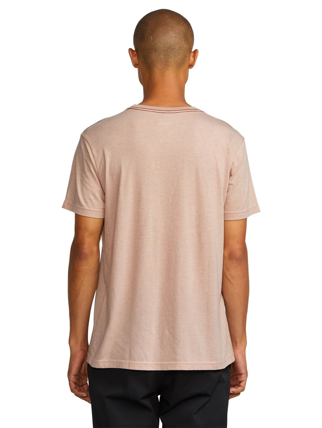 RVCA Mens Big RVCA Ss Red Stitch Pale Mauve