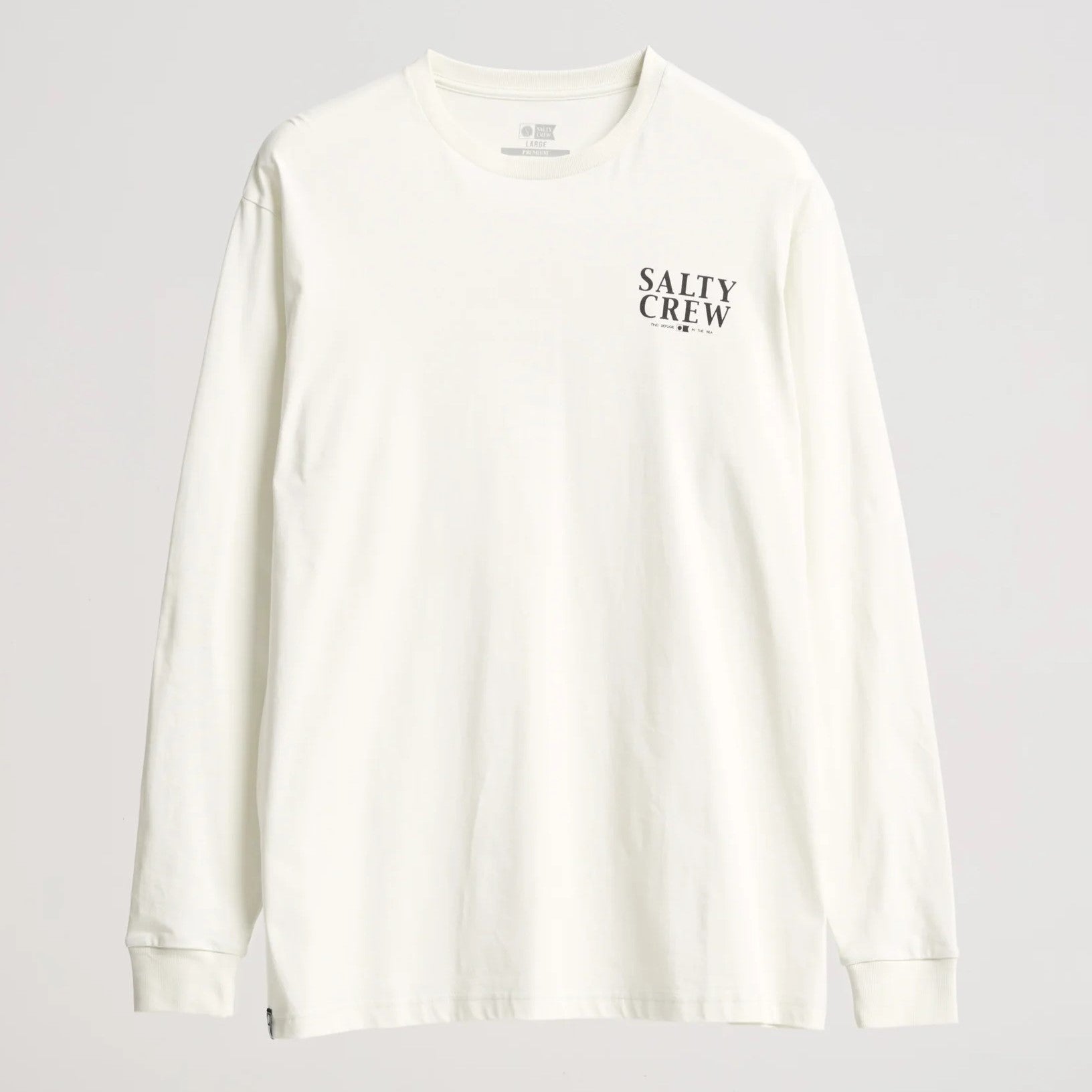 Salty Crew Yellowfin Standard Ls Tee Bone