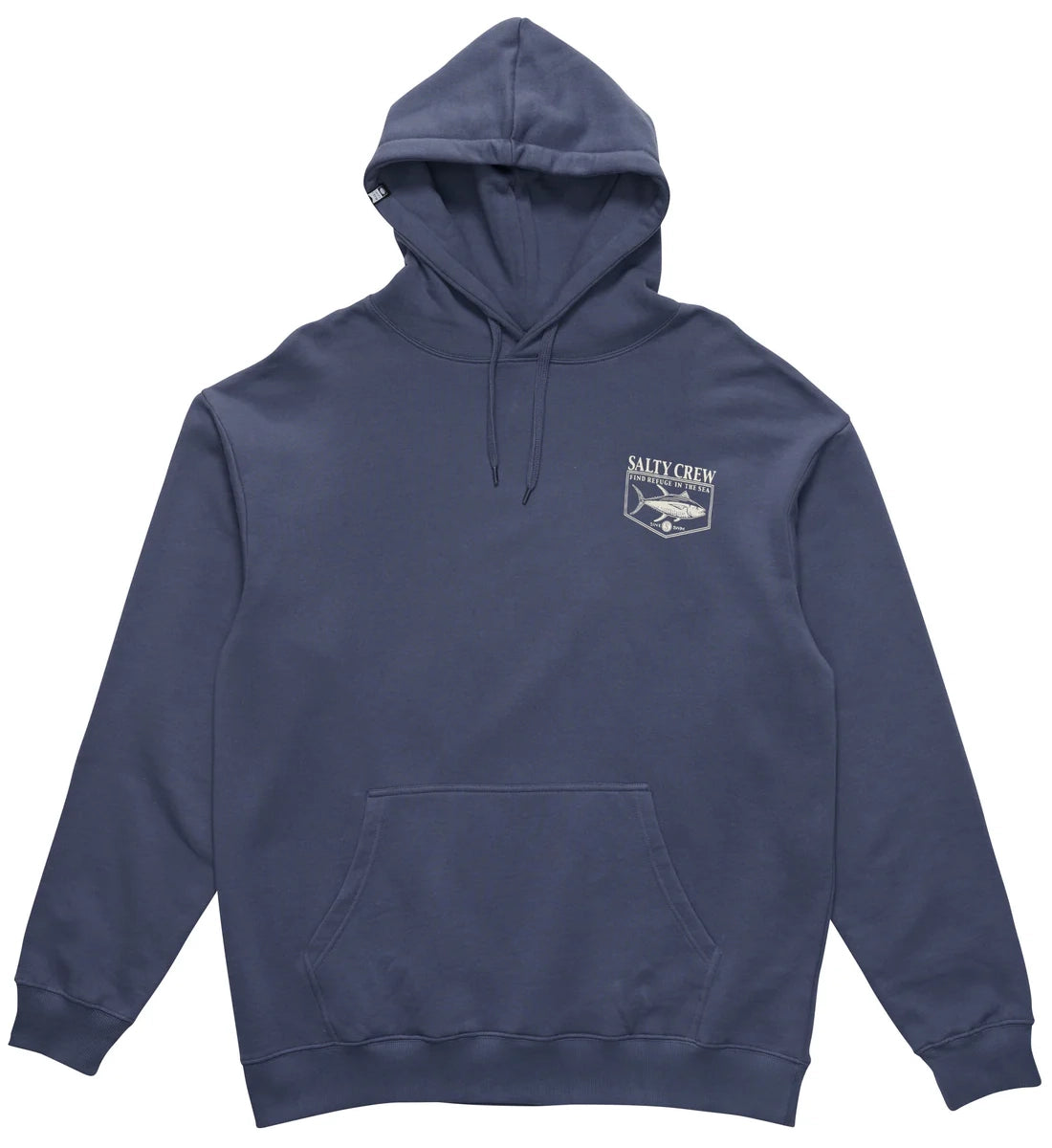 Salty Crew Mens Angler MW Fleece Hood Coastal Blue