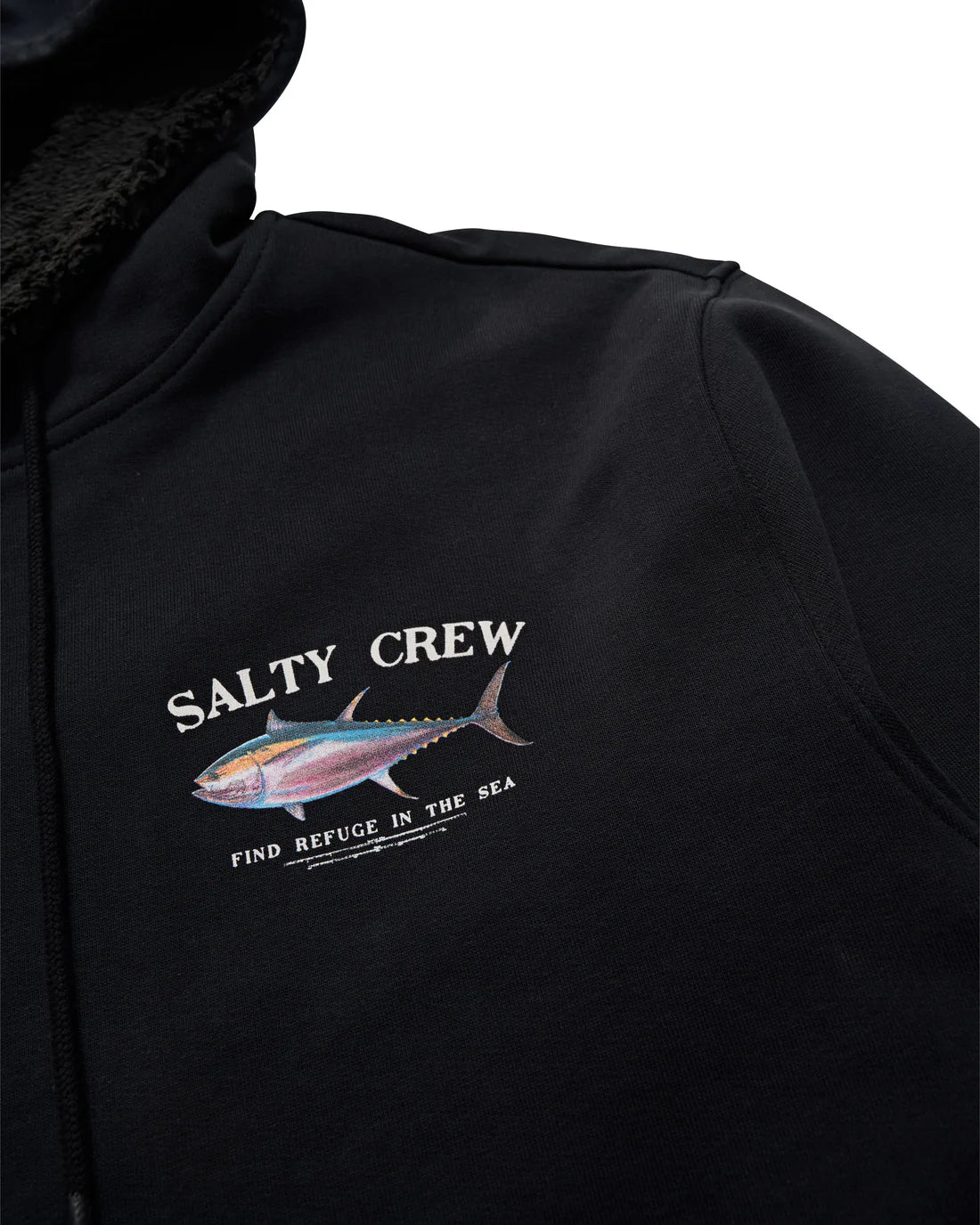 Salty Crew Mens Big Blue Fleece Lined ZIP Thru Blk