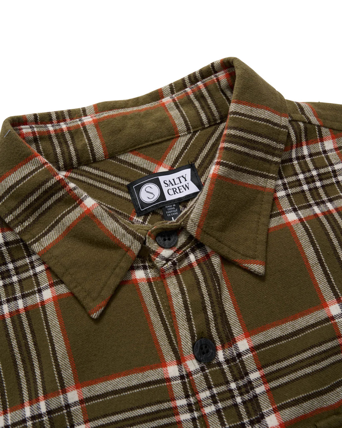 Salty Crew Mens Fathom Ls Shirt Military