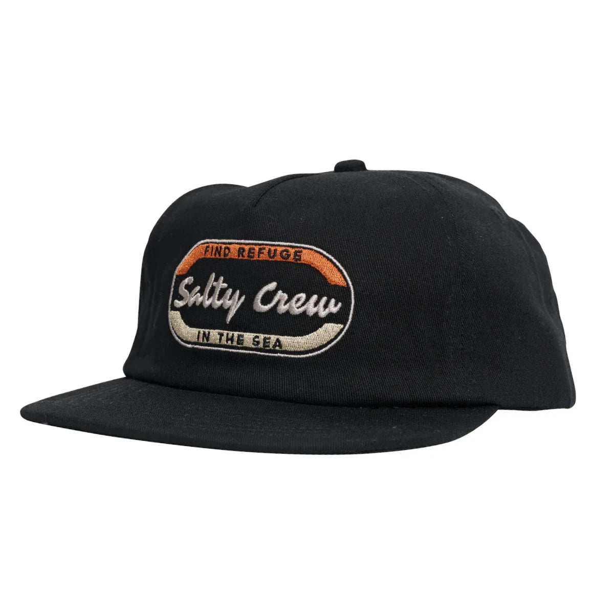 Salty Crew Mens Capsule 5 Panel Cap Black