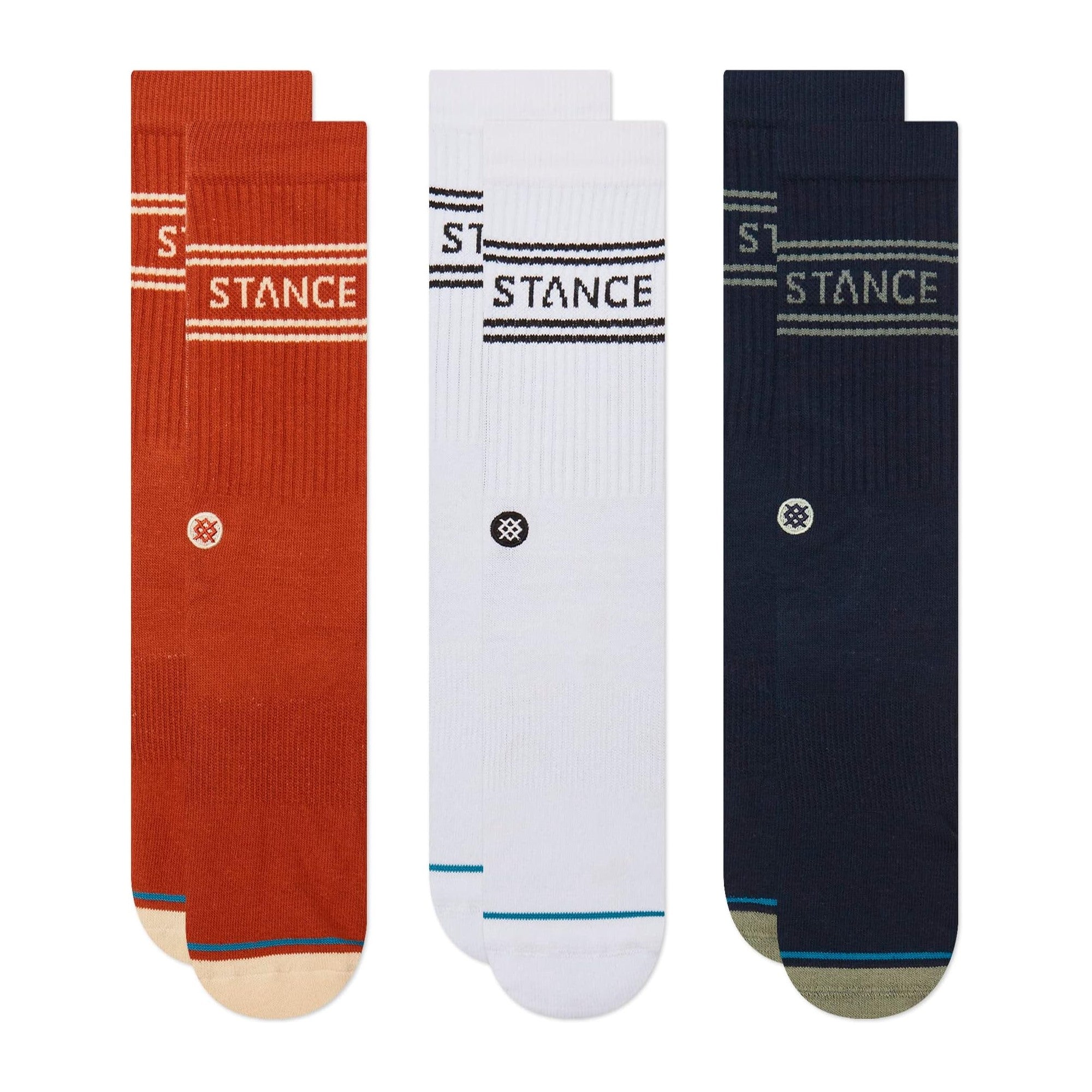 Stance Unisex Basic 3 Pack Crew Indigo