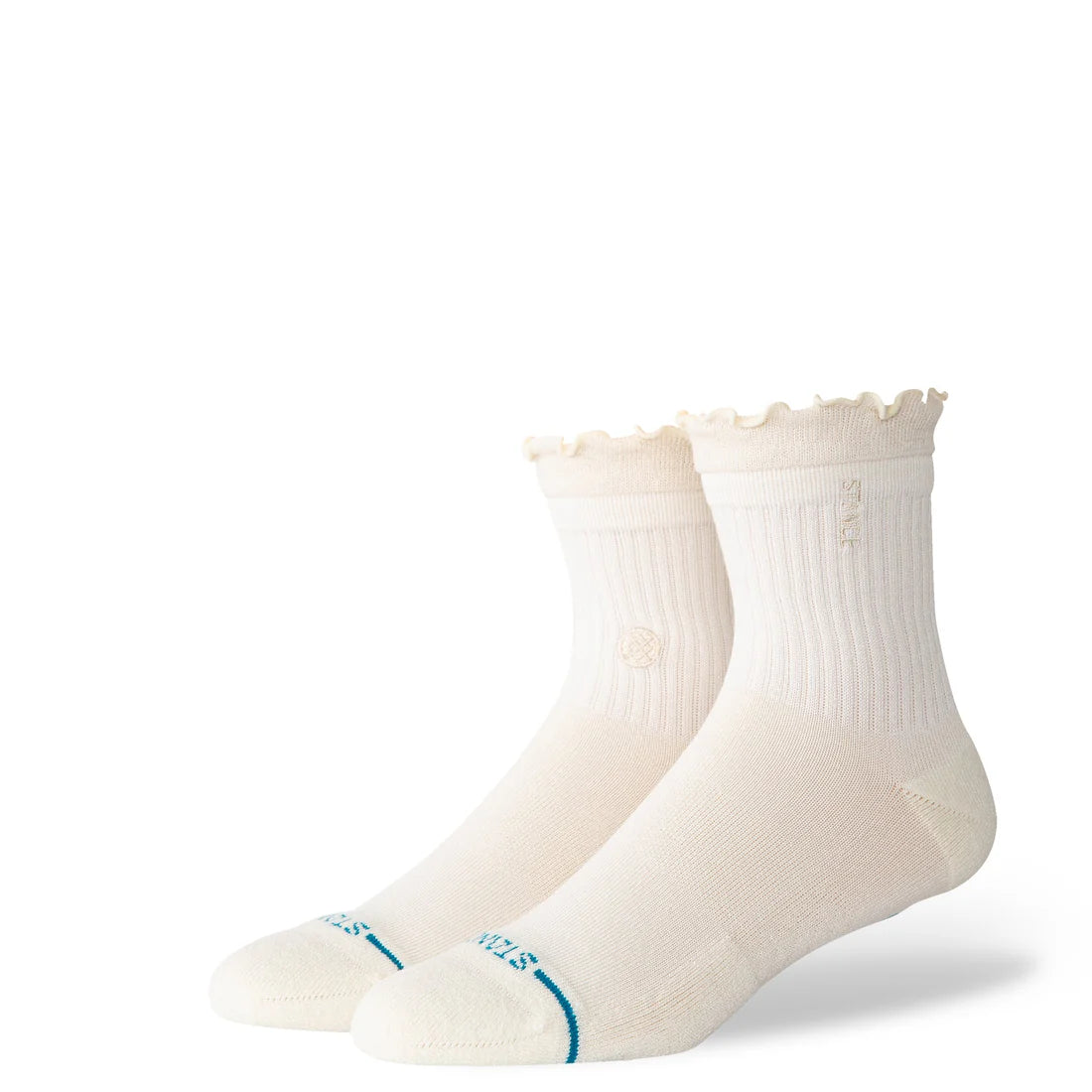 Stance Womens Ruffle Quarter Socks Canvas