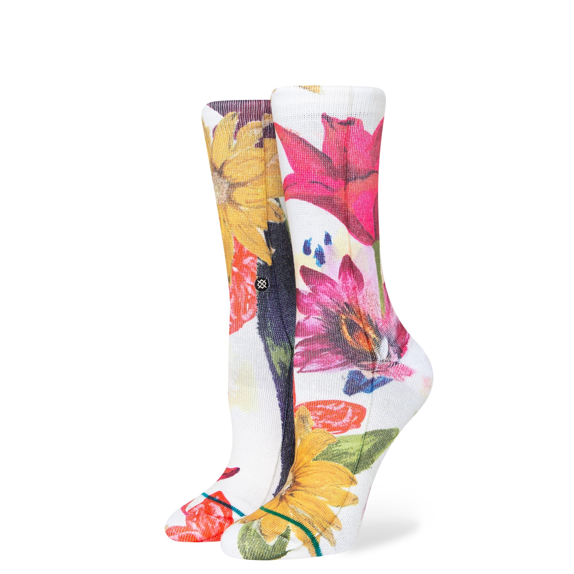 Stance Womens Lucid Crew Socks Off White