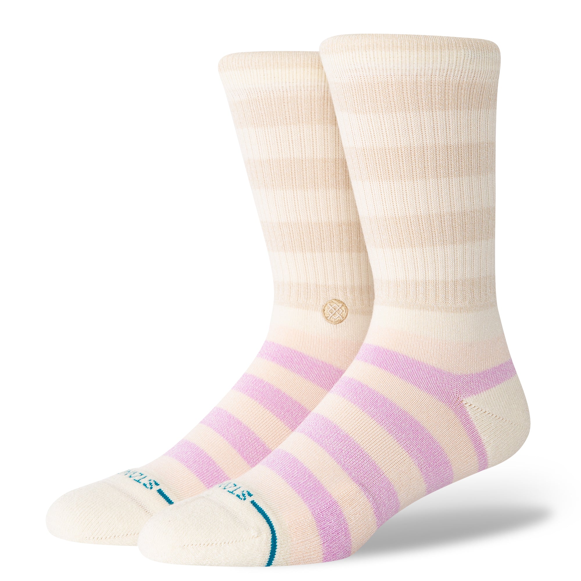 Stance Unisex Sherbert Crew Socks Oatmeal Heather