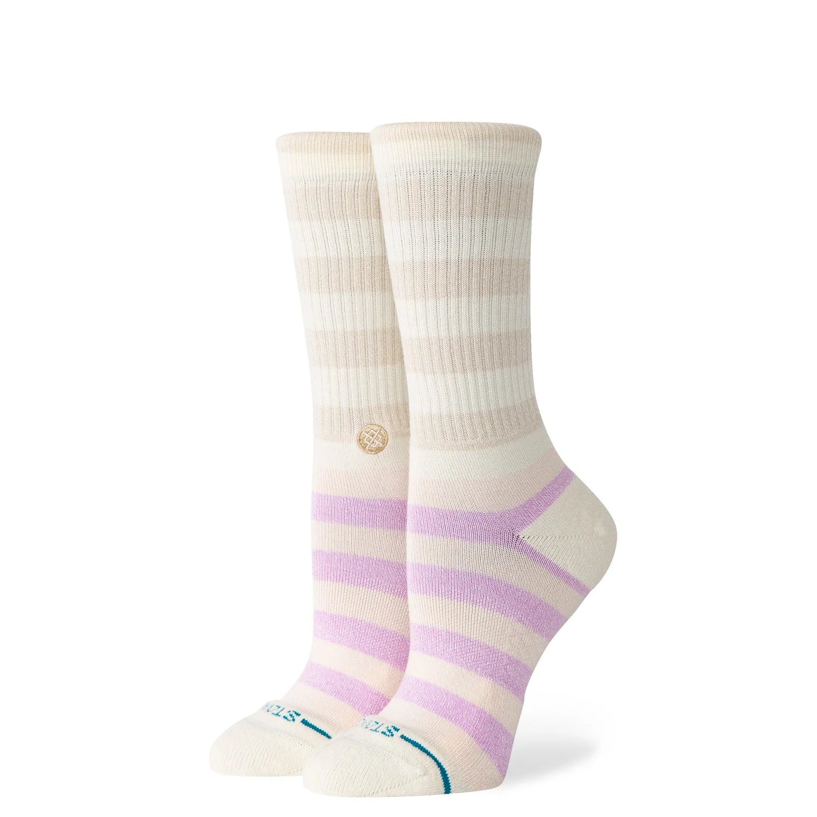 Stance Unisex Sherbert Crew Socks Oatmeal Heather