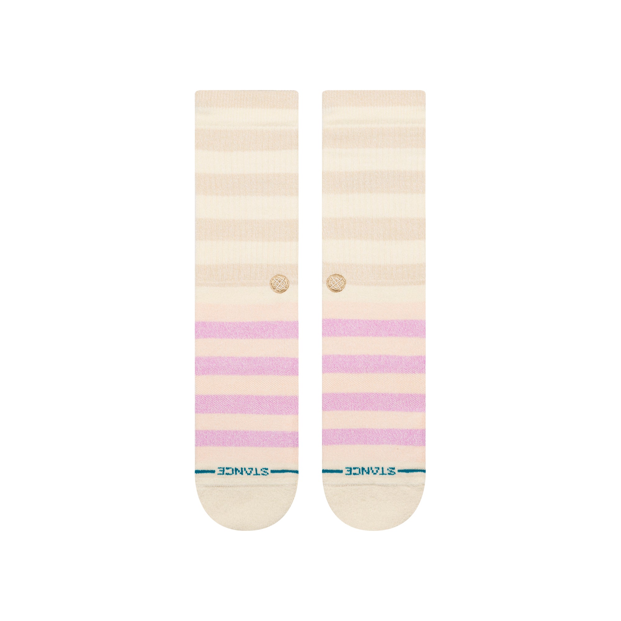 Stance Unisex Sherbert Crew Socks Oatmeal Heather