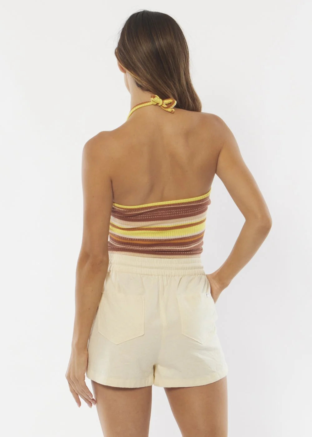 Sisstr Womens Anytime Knit Halter Top Rust