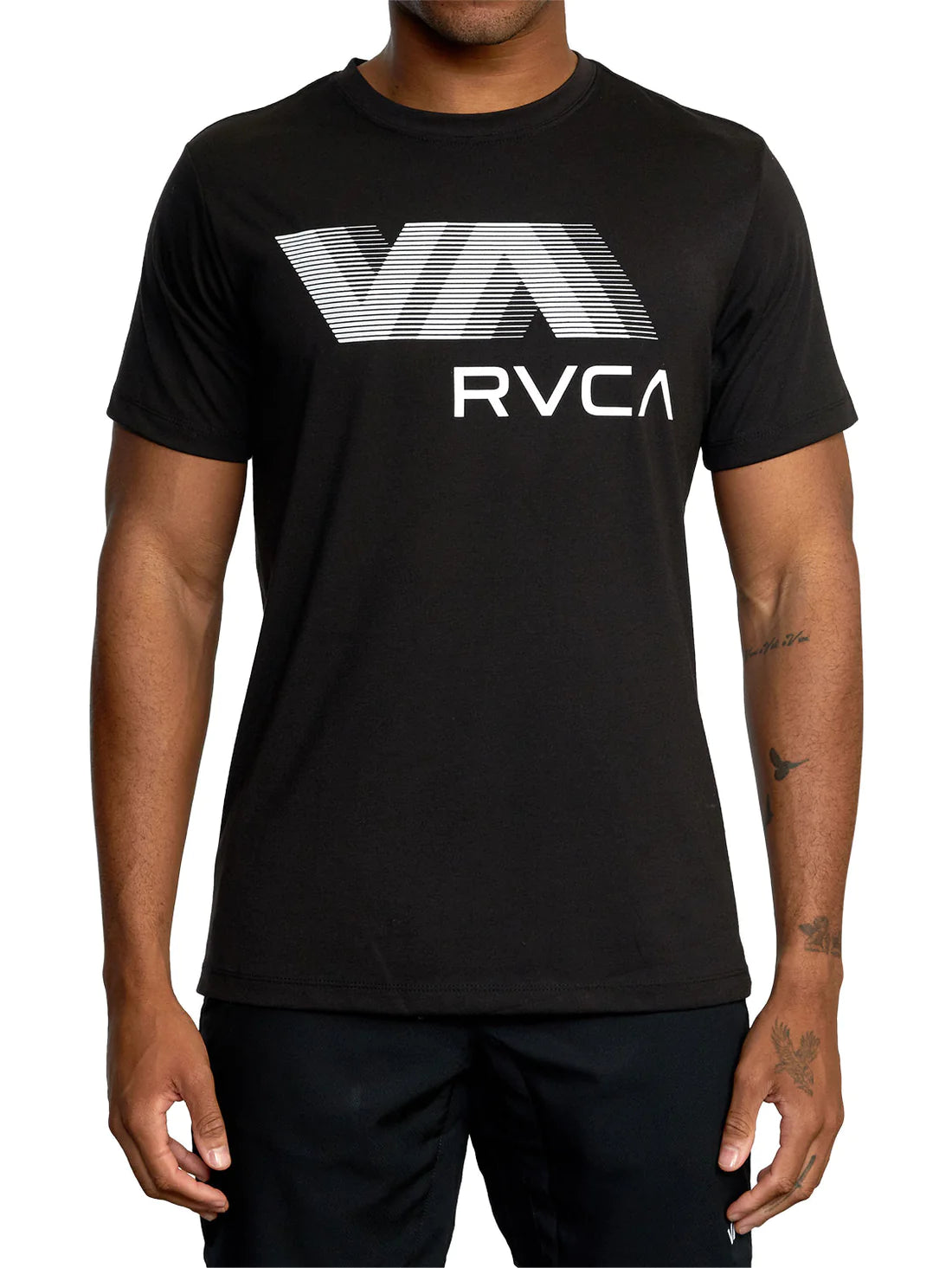 RVCA Mens VA RVCA Blur Ss Tee Black