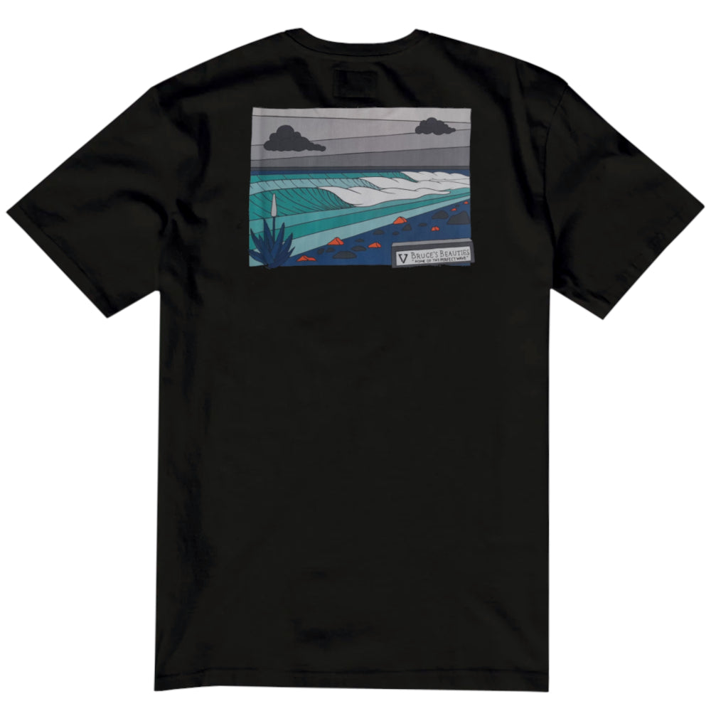 Vissla Mens Larmor X Bruce's Beauties Ss Tee Black