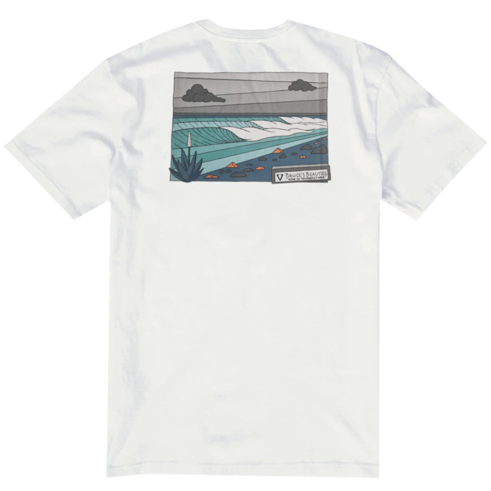 Vissla Mens Larmor X Bruce's Beauties Ss Tee White