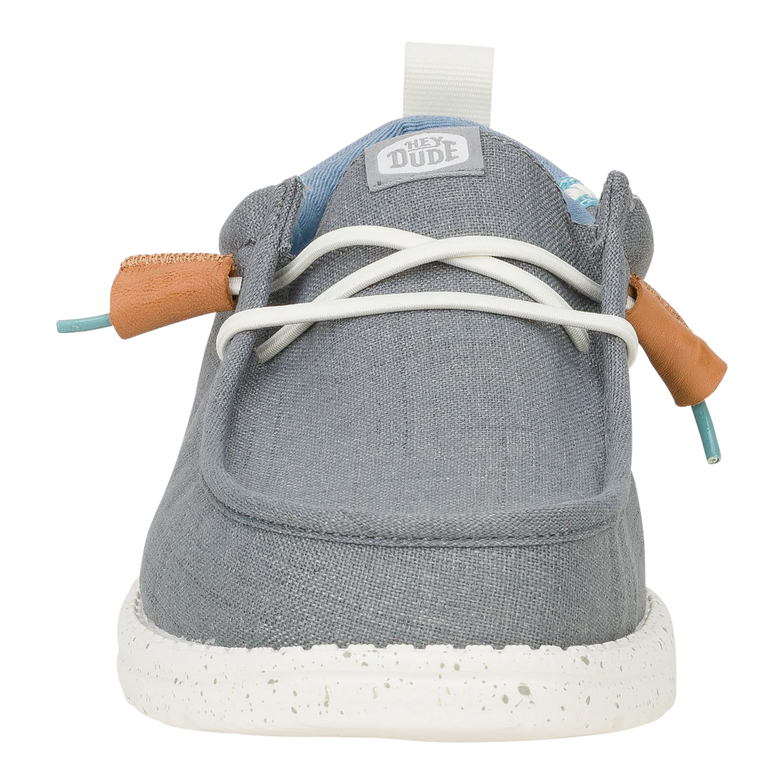 Hey Dude Mens Wally Craft Linen Grey Faded Denim