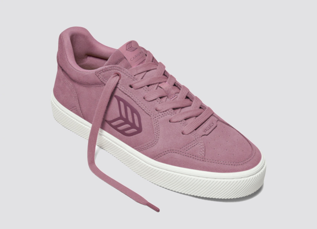 Cariuma Womens Vallely Blush Pink Suede Sneaker