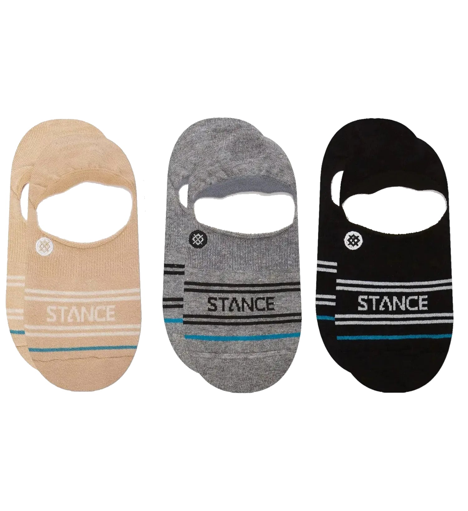 Stance Unisex Basic 3 Pack No Show Socks Sand