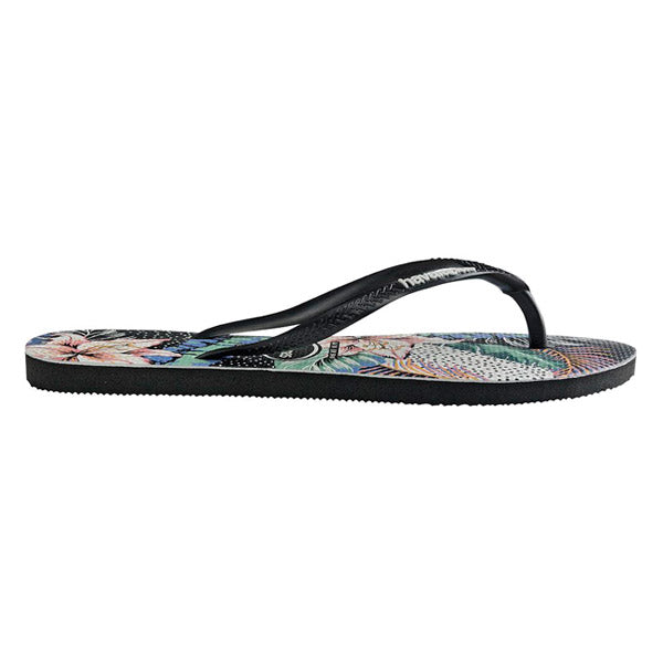Havaianas Womens Slim Floral Dots Black