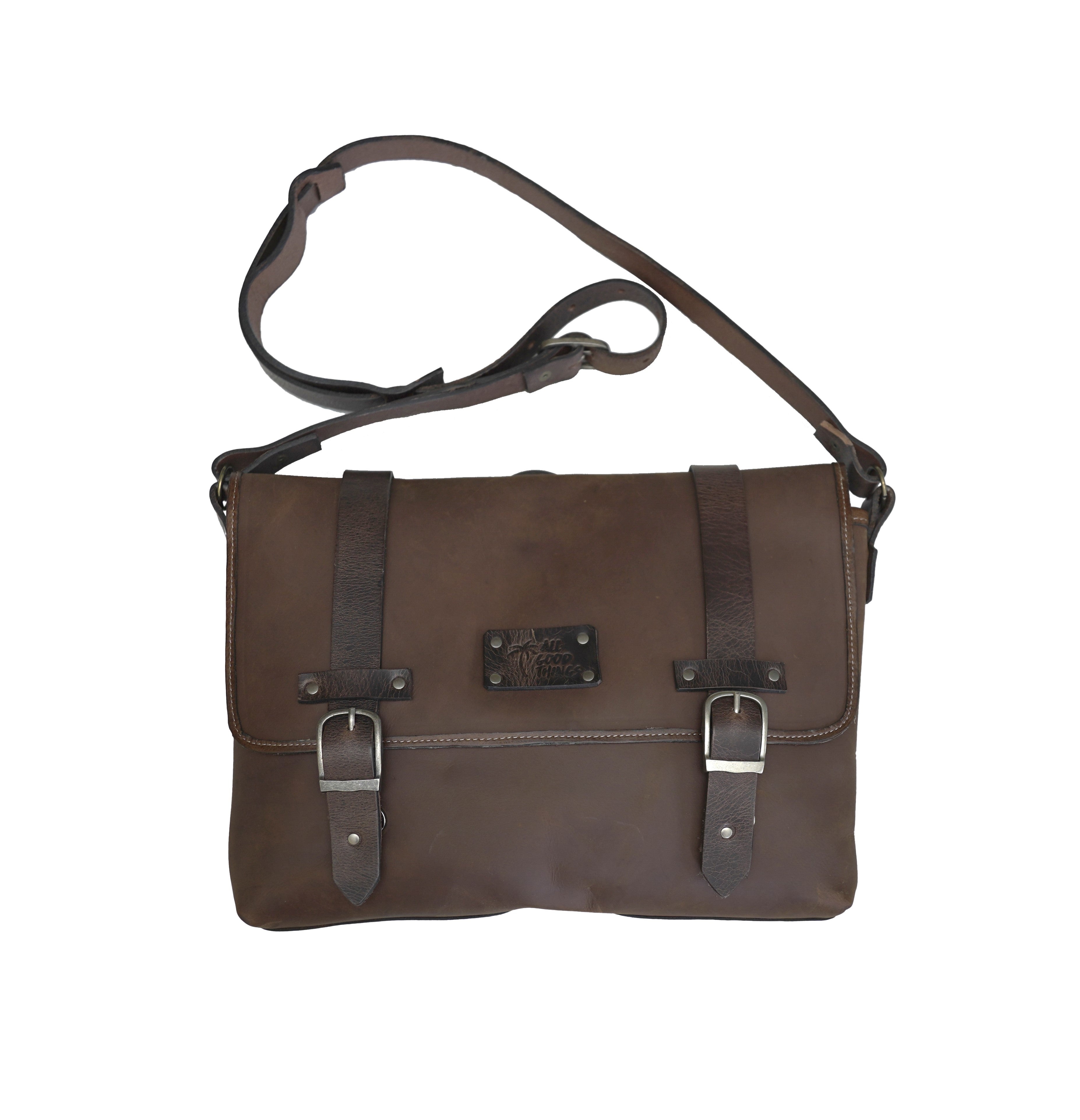 AGT Leather Messenger Bag
