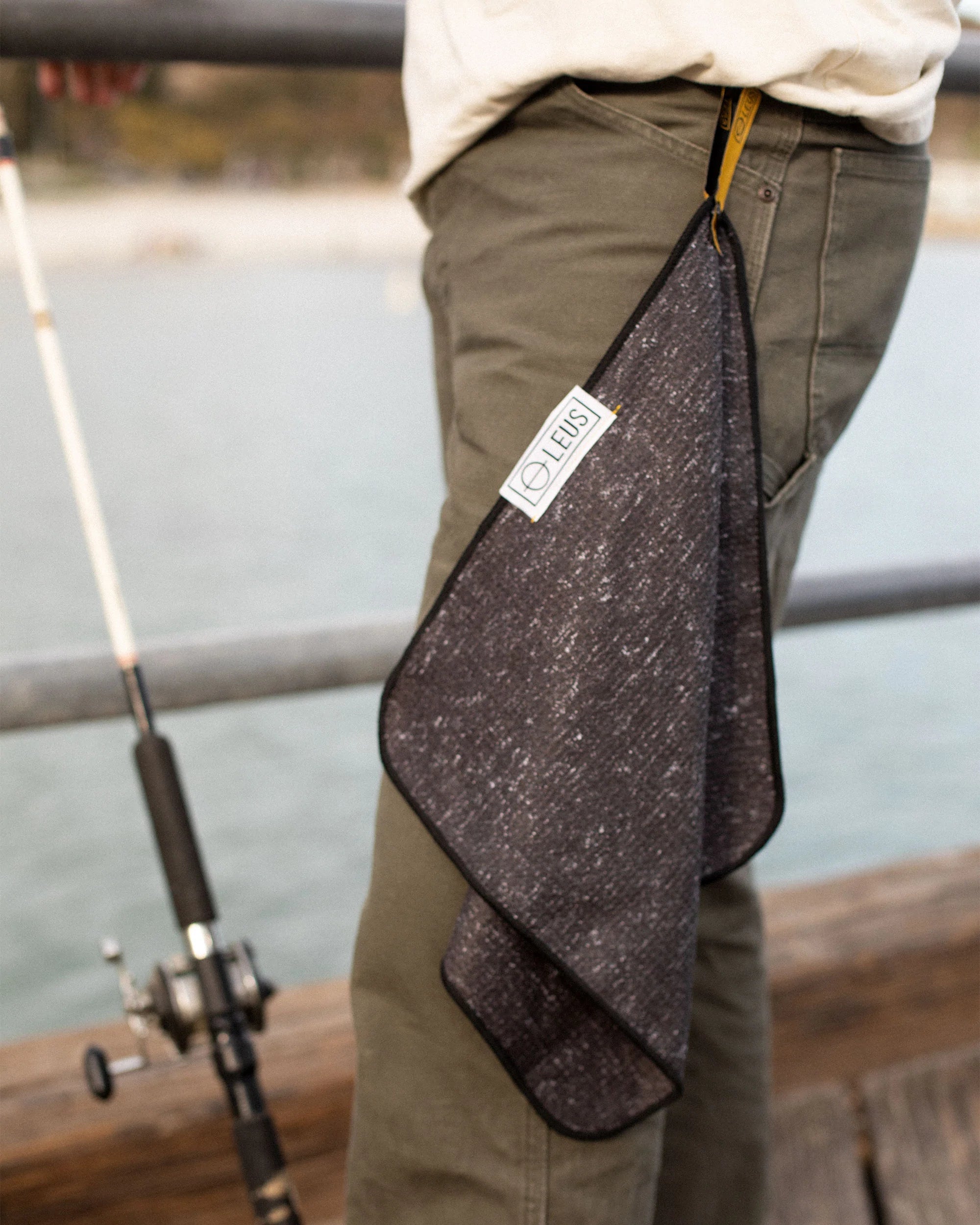 Leus Black Heather Eco Fishing Towel
