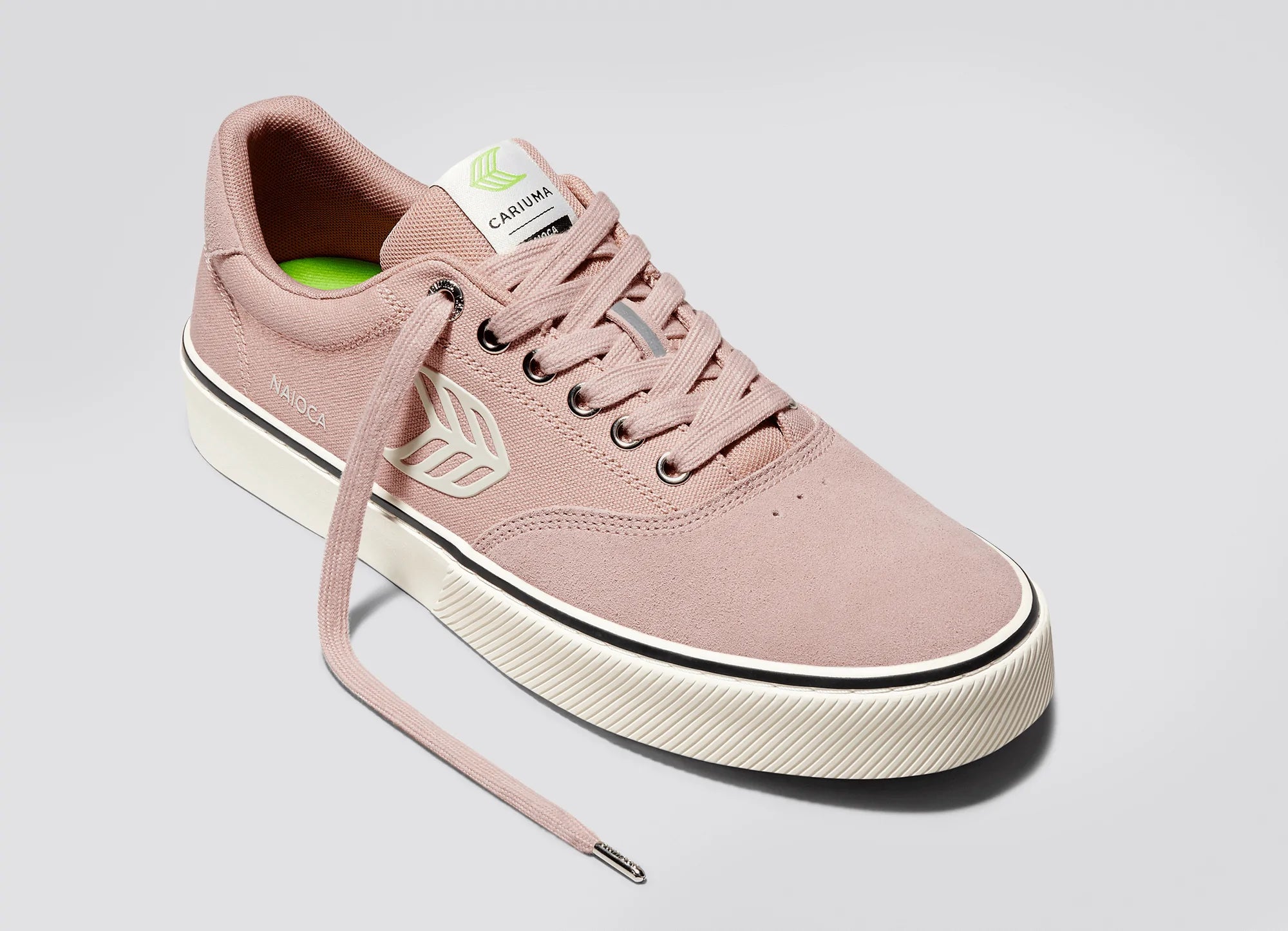 Cariuma NAIOCA Skate Rose Suede and Canvas Ivory